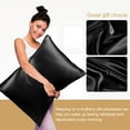 thumbnail image 3 of REGALWOVEN Pure Silk Pillowcase with Zipper, Standard(20"x26"), Black, 1 Piece, 3 of 5