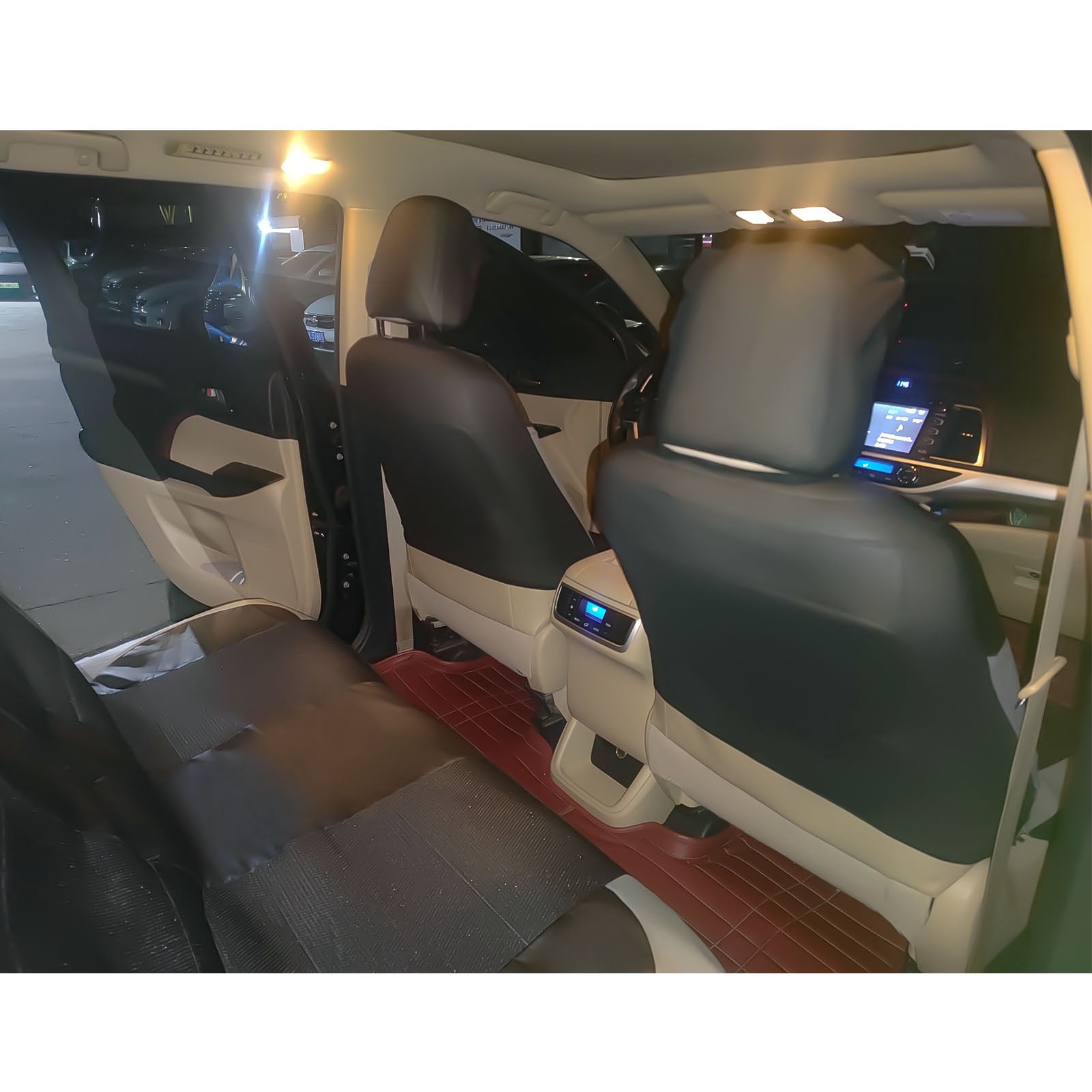 5 Seats Car Seat Cover, Sponge + PVC Leather Universal Seat Cover,Split Bench Compatible,Universal Fit for Auto Trucks Van SUV,Gray