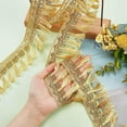 thumbnail image 3 of 6 Yards Gold Fringe Tassel Trim 2.13” Polyester Fibre Fringe Lace Trim Ribbon Knitting Tassel Metallic Braided Edging Chainette Trimming for DIY Sewing Crafts Curtain Embellishments DIY DIY, 3 of 9