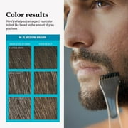 (2 pack) Just For Men Mustache & Beard, Beard Dye for Men with Brush Included for Easy Application, With Keratin Biotin Aloe and Coconut Oil for Healthy Facial Hair - Medium Brown, M-35 Pack of 1