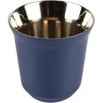 thumbnail image 1 of Tazas de café espresso de acero inoxidable de doble pared con aislamiento térmico y cápsulas de color azul oscuro, 1 of 1
