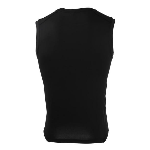 Men's Compression Shirt Sleeveless Functional Shirts Undershirts Tank Black  Gray M