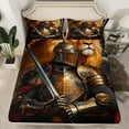 thumbnail image 2 of Feelyou Ancient Viking Warrior Twin Sheet Sets, Magic Cartoon Lion Twin Fitted Sheet, Cartoon Animal Flat Sheet, Lightweight Room Decor, 3-Piece, 2 of 7