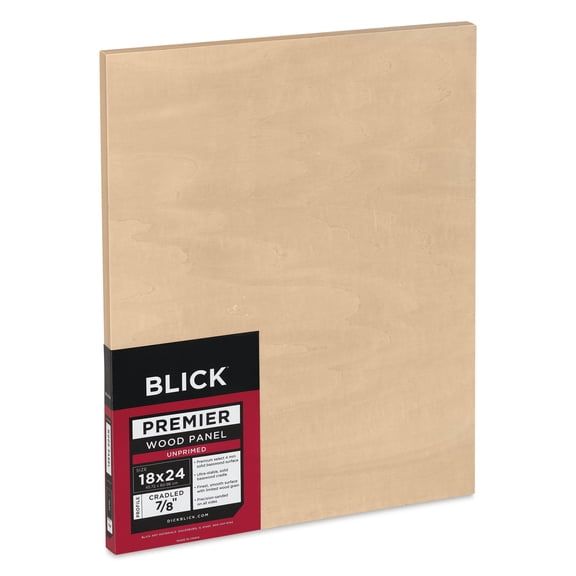 Blick Premier Wood Panel - 18" x 24", 7/8" Traditional Profile, Cradled