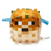 Minecraft Plush Pufferfish Toy, 8-inch Collectible Soft Doll Inspired by Video Game Character