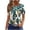 Army Green 02, variant on Womens Summer Tops Fashion Floral Printed Crew Neck Short Sleeve Shirts Casual Loose Blouse Army Green 01 3XL