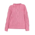 thumbnail image 3 of Besolor Sweaters for Women Crewneck Long Sleeve Cable Knit Casual Loose Pullover Tops Trendy Fall Winter Outfits, 3 of 5