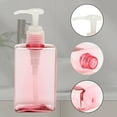 thumbnail image 5 of Unique Bargains 1 Pc Simple Square Soap Pump Dispenser for Bathroom Laundry Rooms 200ml Clear Pink, 5 of 6