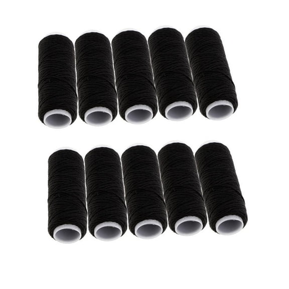 EHJRE 10 Roll Jeans Sewing Thread Carpet Tapestry Blanket Repair Sewing black