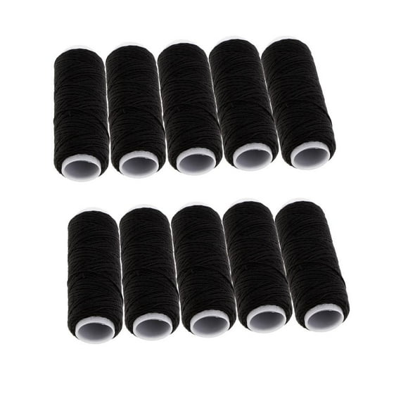 simhoa 10pcs 50 mters Polyester Thread Canvas Tapestry Cushion Accessories black