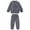 Grey, variant on TAmten Kids Toddler Sleepwear Boys Girls Fleece Set Winter Warm Sleepwear Set Plush Tops Pants Outfits Loungewear(Wine,11-12 Years)