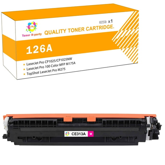 Toner H-Party 1-Pack Compatible 126A Toner Cartridge for HP 126A CE313A for Use with LaserJet Pro CP1025 CP1025NW, TopShot LaserJet Pro M275, LaserJet Pro 100 Color MFP M175A M175NW Magenta