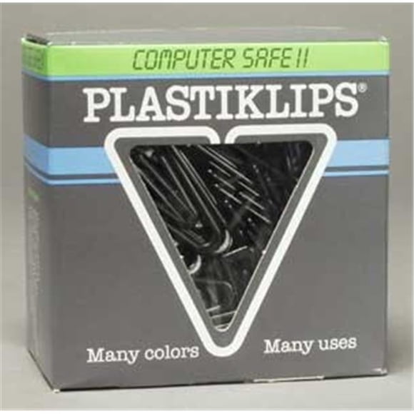Plastiklips Pinces à Papier Grande Taille 200 Pack Noir ()