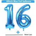 thumbnail image 2 of Globo de aluminio azul número 16 de Balloon LVMOQIQIU, 40 cm (2 unidades), 2 of 7