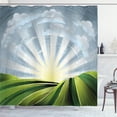 thumbnail image 1 of Ambesonne Psychedelic Shower Curtain, Vintage Pastoral, 69"Wx70"L, Pale Yellow Green, 1 of 3