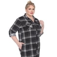 thumbnail image 5 of White Mark Women's Plus Size Windowpane Plaid Tunic Top, 5 of 5