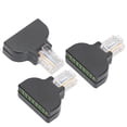 thumbnail image 4 of 3 juegos RJ45 macho a conector de terminal de tornillo de 8 pines conector adaptador para AV Digital, 4 of 5