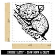 thumbnail image 2 of Tiny Primate Tarsier Self-Inking Rubber Stamp Ink Stamper - Orange Ink - Small 1 Inch, 2 of 7