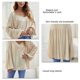 thumbnail image 5 of Blusa de ajuste casual con cuello en V y manga larga con cordón para mujer de moda para citas en la oficina Albaricoque M, 5 of 8