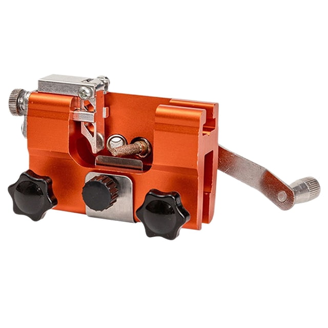 Chain Sharpener Portable Hand Crank Chain Sharpener Set for Chainsaw Chain Sharpening Fast Accurate Guided Grinding System Wide Compatibility Aluminum Alloy , 1 Chain Grinder + 1 Grinding Head