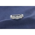 thumbnail image 3 of 2Ct Round Cut Lab-Created Diamond Criss Cross Band Ring 14k White Gold Plated Sterling Silver, 3 of 5