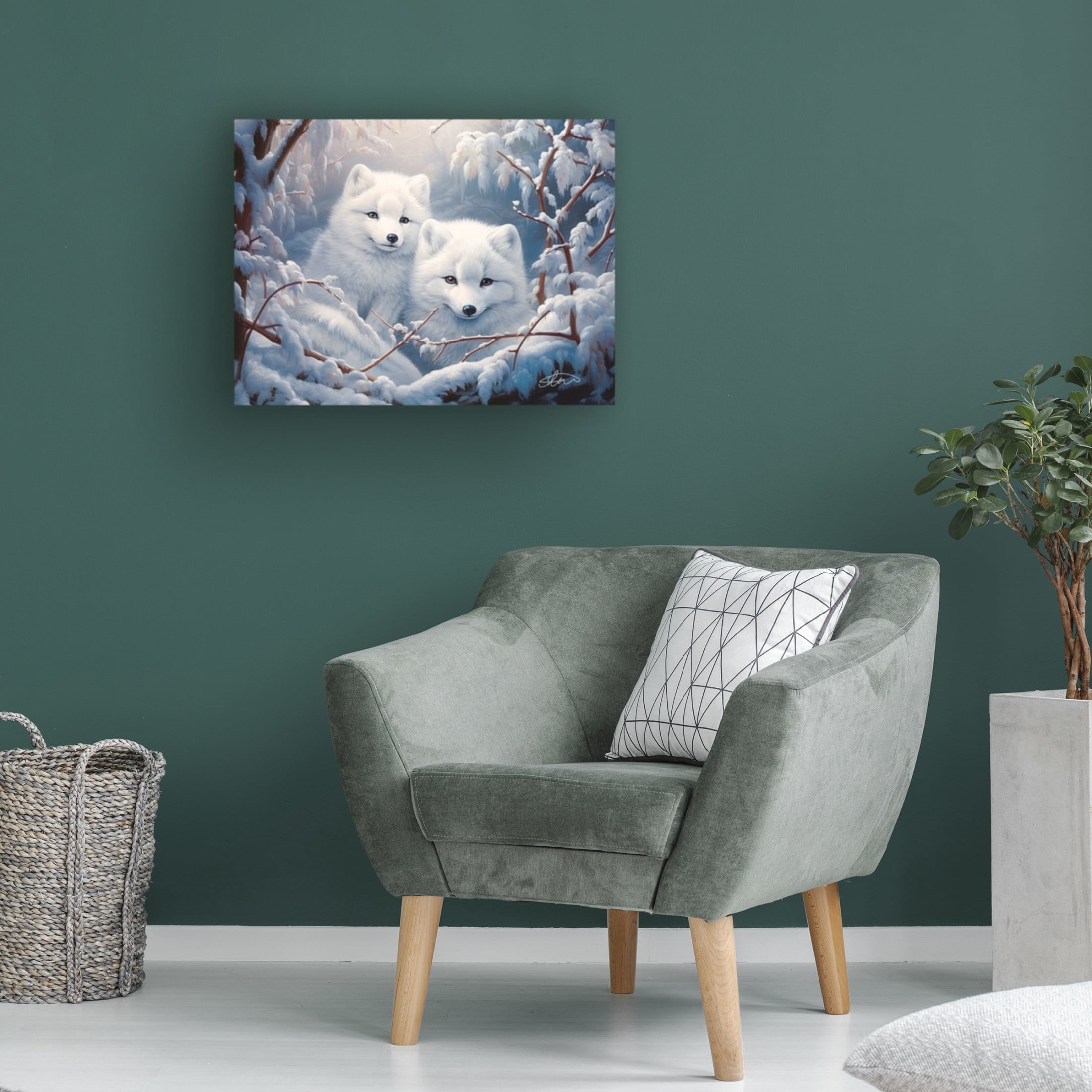 Canvas Wall Art - Stewart 'Double Trouble' Wall Art for Living Room, Bedroom, or Office Décor by Trademark Fine Art - 24 x 18 Inches