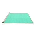 thumbnail image 2 of Ahgly Company Machine Washable Indoor Round Solid Turquoise Blue Modern Area Rugs, 8' Round, 2 of 4