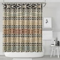 thumbnail image 2 of Extra Long Boho Shower Curtain 72x84 Inches - Vintage Floral & Tropical Leaves Pattern, Waterproof Bohemian Bathroom Decor with 12 Hooks, Tribal Rustic Style, 2 of 5