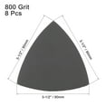 thumbnail image 2 of Triangular Sandpaper Hook and Loop Fit 3-1/2" Oscillating Multi-Tool Silicon Carbide for Wet/Dry 800 Grit 8pcs, 2 of 5