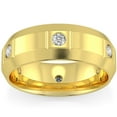 thumbnail image 3 of Pompeii Men's 3/4Ct Round Cut Diamond Polished 8mm Wedding Ring Gold Lab Grown, 3 of 6