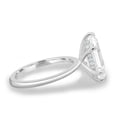 thumbnail image 3 of 3.00Ct Elongated Hexagon Cut Lab-grown diamond Solitaire Engagement Ring, Hidden Halo, 18K White Gold, 3 of 7