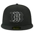 thumbnail image 2 of Men's New Era Black Boston Red Sox Tri-Hit 59FIFTY Fitted Hat, 2 of 5