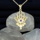 thumbnail image 4 of Collar con colgante de mano y ojo de Buda con diseño de flor de loto y flor de loto simple de estilo europeo y americano, 4 of 5