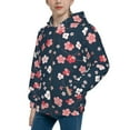 thumbnail image 2 of Kdxio Cherry Blossoms Pattern Kids Boys Girls Zip Up Hoodie 3D Printed Hooded Sweatshirt Hoody Coat with Pocket 7-12 Y-Small, 2 of 6
