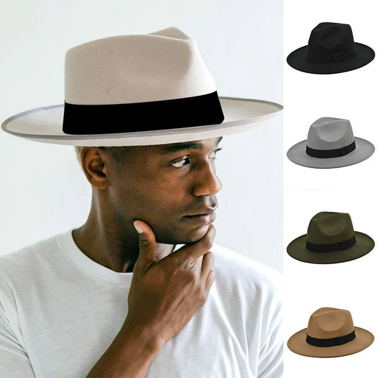 1 Pack Short Brim Fedora Vintage Widet Brim Crushable Hat Fedora Hats For  Unisex Black 