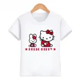 thumbnail image 3 of Camiseta de verano con dibujos animados de Hello Kitty para niñas, ropa deportiva de manga corta, estilo informal, estilo Kawaii, 3 of 5