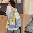 thumbnail image 3 of Jiibva Cute Cat Backpack, Multi Pocket Cartoon Cat Large Capacity Bookbag Rucksack Travel Backpack, 3 of 7