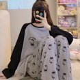 thumbnail image 2 of Sanrio-Pijama de Hello Kitty para mujer, traje de manga larga para primavera y otoño, estilo Ins, ocio, se puede usar fuera del hogar, 2 of 4