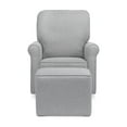 thumbnail image 3 of DaVinci Maya Swivel Glider Rocking Chair with Ottoman, Misty Grey, 3 of 7