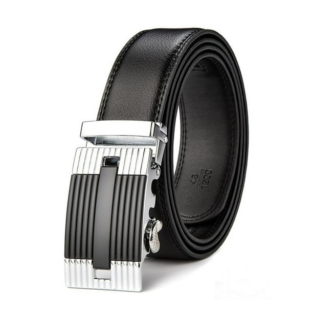 Xhtang - Men's Genuine Leather Ratchet Dress Belt with Automatic Buckle ...