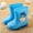 Blue, variant on Children's Rain Boots With Print For Boys And Slip And Waterproof For Toddlers Rain Boots For Children Outdoor Home Rubber Shoes Zapatos para niños pequeños