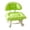 Green, variant on Rolling Low Stool with Backrest, Low Stool with Wheels,Rolling Backrest Chair for Cleaning, Padded Seat and Silent Casters, For Workshops, Garages, Studios, Home
