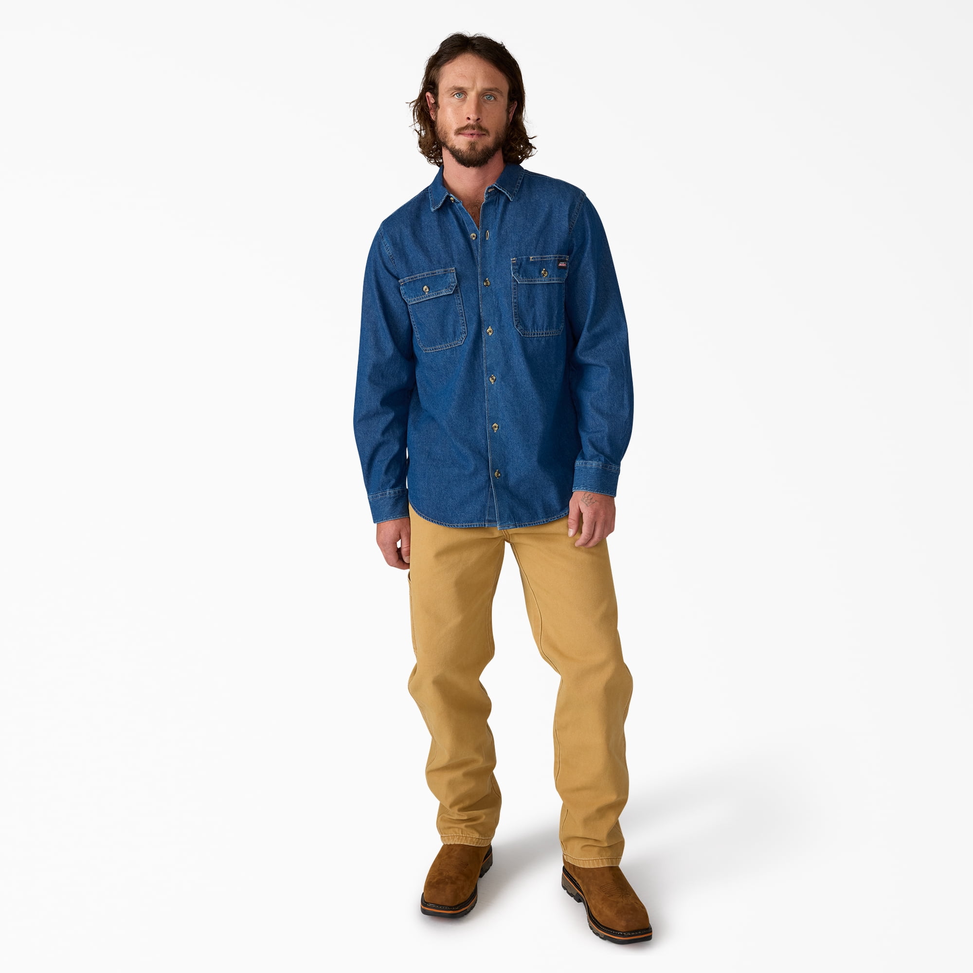 Genuine Dickies Long Sleeve Denim Shirt