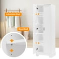 thumbnail image 3 of S-HOME Storage Cabinet with Two Doors in White, Adjustable Shelf MDF Board for Bathroom & Office Organization, 3 of 11