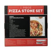 Nordic Ware 2-Piece Pizza Bakeware Set with 13 Ceramic Pizza Stone and Steel Wire Holder