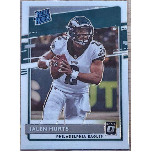 NFL 2020 Optic Football Jalen Hurts Base Trading Card #164 (Rated Rookie) (Panini)