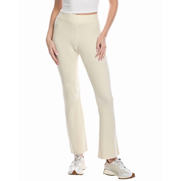 Spiritual Gangster womens  Victoria Wool-Blend Pant, l, Beige