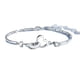 thumbnail image 2 of Fiudx Pulsera de Corazón, Elegante Diseño de Corazón a Corazón, Cristales Blancos Brillantes, Material S925 Duradero, Regalo Significativo para Hermanas, Ocasiones Especiales, Accesorio Único, 2 of 6