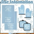 thumbnail image 6 of HEETLY Farmhouse All-in-One 6-Piece Kitchen Essentials, Heavy Duty 500°F Cotton Oven Mitts and Pot Holders Sets with Kitchen Towels, 6 of 8
