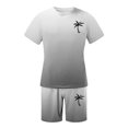 thumbnail image 1 of SHIXIAOO Men's 2025 Summer Tracksuit Plus Size Short Sleeve O Neck Athletic Suit Casual Color Block Drawstring Waist Tracksuit Set Men Work Suit Velour Track Suit Men, 1 of 5
